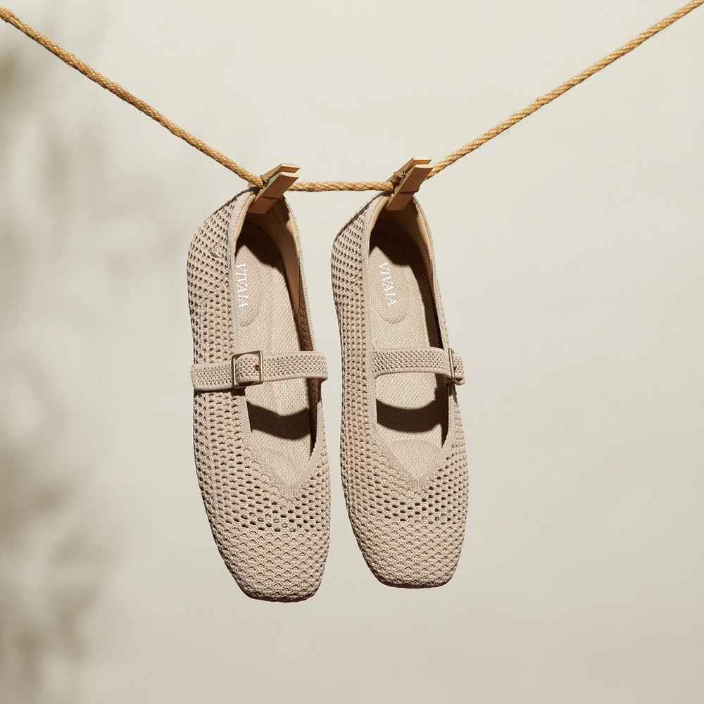 VIVAIA Beige Women's Flats